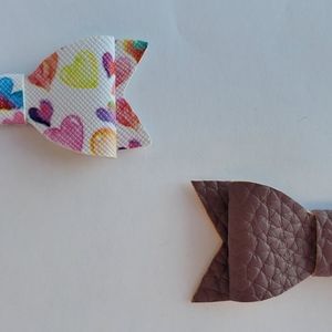 Heart and Purple Bow Set